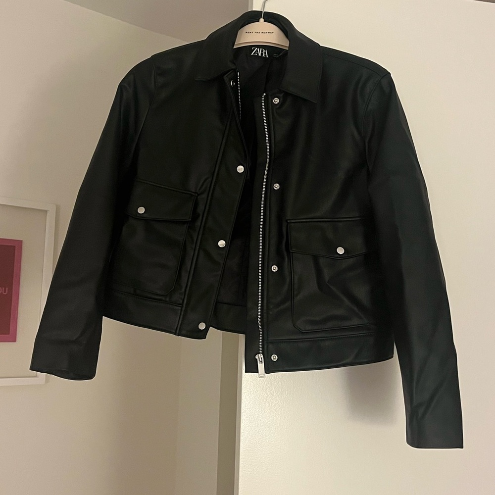 Zara Black Leather Jacket